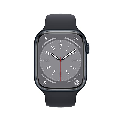 Apple Watch Series 8 [GPS 45mm] Smart Watch w/ Midnight Aluminum Case with Midnight Sport Band - M/L.