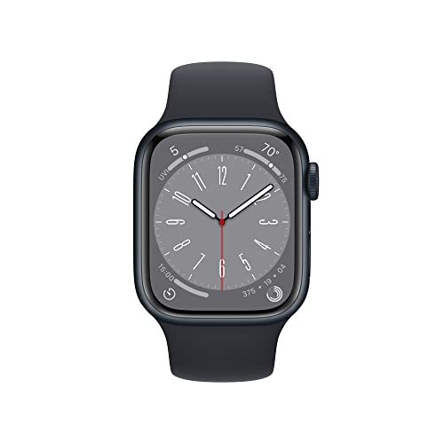 Apple Watch Series 8 [GPS 41mm] Smart Watch w/ Midnight Aluminum Case with Midnight Sport Band - M/L.