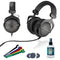 Beyerdynamic DT 770 PRO 32 Ohm Studio Headphone - 6" Velcro Straps - Card Reader - Headphone Cleaner 4oz
