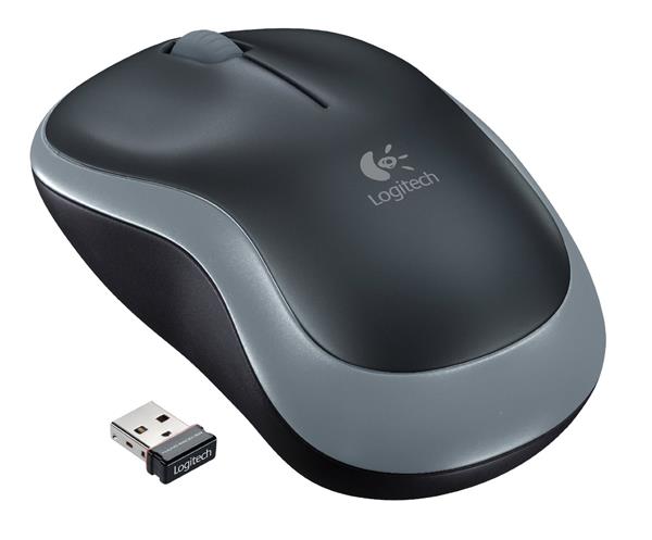 Logitech M185 Wireless Optical Mouse (Gray)