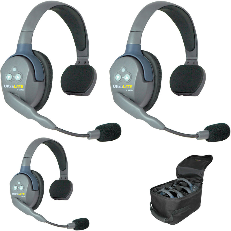 Eartec UL3S UltraLITE 3-Person Headset System (USA) Bundle 1