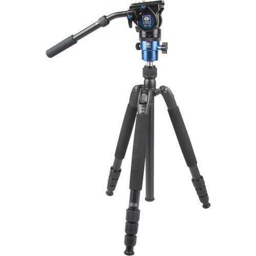 Sirui Aluminum VHD-2004 Photo/Video Tripod from Sirui consists of four-section padded legs and a rotating ball head