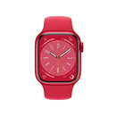 Apple Watch Series 8 [GPS 41mm] Smart Watch w/ (Product) RED Aluminum Case with (Product) RED Sport Band - M/L.