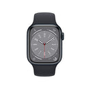 Apple Watch Series 8 [GPS 41mm] Smart Watch w/ Midnight Aluminum Case with Midnight Sport Band - S/M.