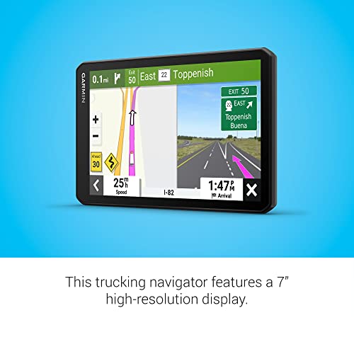 Garmin dēzl™ OTR710, Large, Easy-to-Read 7” GPS Truck Navigator, Custom Truck Routing, High-Resolution Birdseye Satellite Imagery, Directory of Truck & Trailer Services
