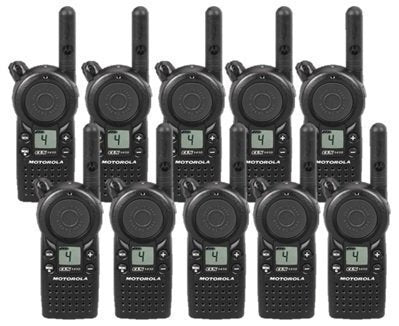 10 Pack of Motorola CLS1410 Two Way Radio Walkie Talkies (UHF)