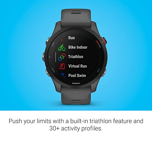 Garmin Forerunner® 255, GPS Running Smartwatch, Slate Gray