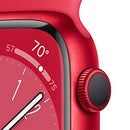 Apple Watch Series 8 [GPS 41mm] Smart Watch w/ (Product) RED Aluminum Case with (Product) RED Sport Band - M/L.