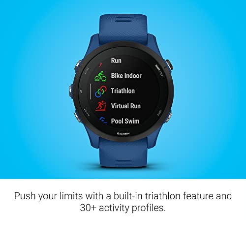Garmin Forerunner® 255, GPS Running Smartwatch, Tidal Blue