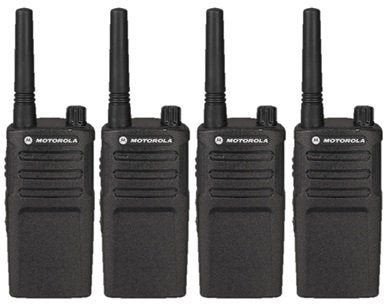 4 Pack of Motorola RMM2050 Two Way Radio Walkie Talkies with Programming Video