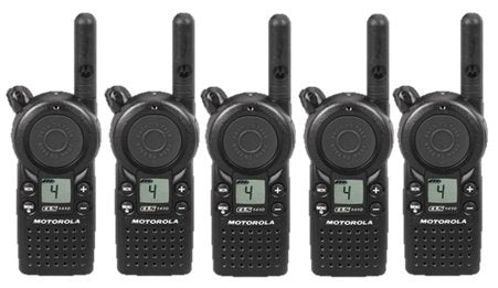 5 Pack of Motorola CLS1410 Two Way Radio Walkie Talkies (UHF)