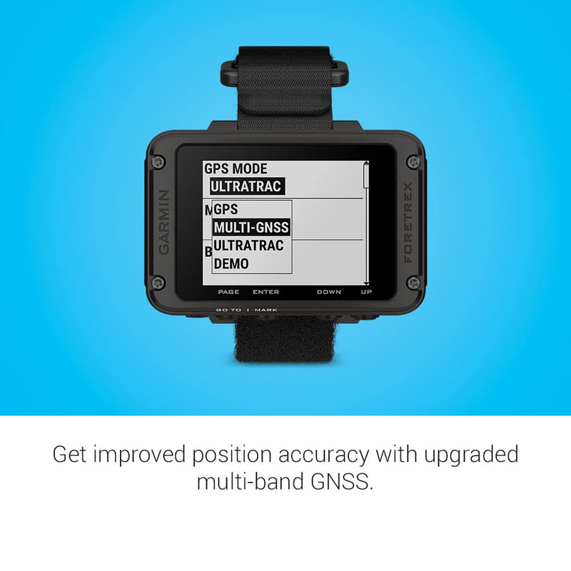 Garmin Foretrex 801, Wrist-Mounted GPS Navigation with Strap, Upgraded Multi-Band GNSS, Longer Battery Life