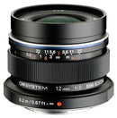OM SYSTEM Olympus M.Zuiko Digital ED 12mm F2.0 Black for Micro Four Thirds System Camera, Compact Wide Angle Lens for Starry Sky and Landscape
