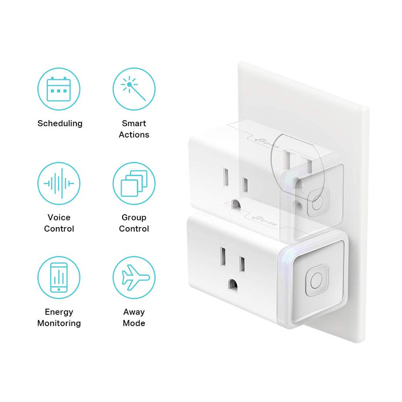 Kasa Smart Plug Mini with Energy Monitoring, Smart Home Wi-Fi Outlet Works with Alexa, Google Home & IFTTT, Wi-Fi Simple Setup, No Hub Required (KP115), White - A Certified for Humans Device