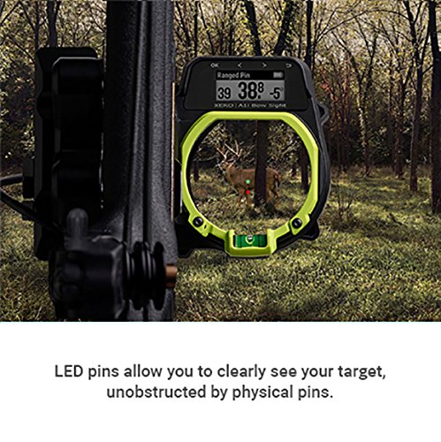 Garmin Xero A1 Bow Sight, 2" Auto-Ranging Digital Bow Sight, LED Pins for Unobstructed Views, Right-Handed