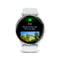 Garmin Venu 3 Silver Stainless Steel Bezel with 45mm Whitestone Case and Silicone Band