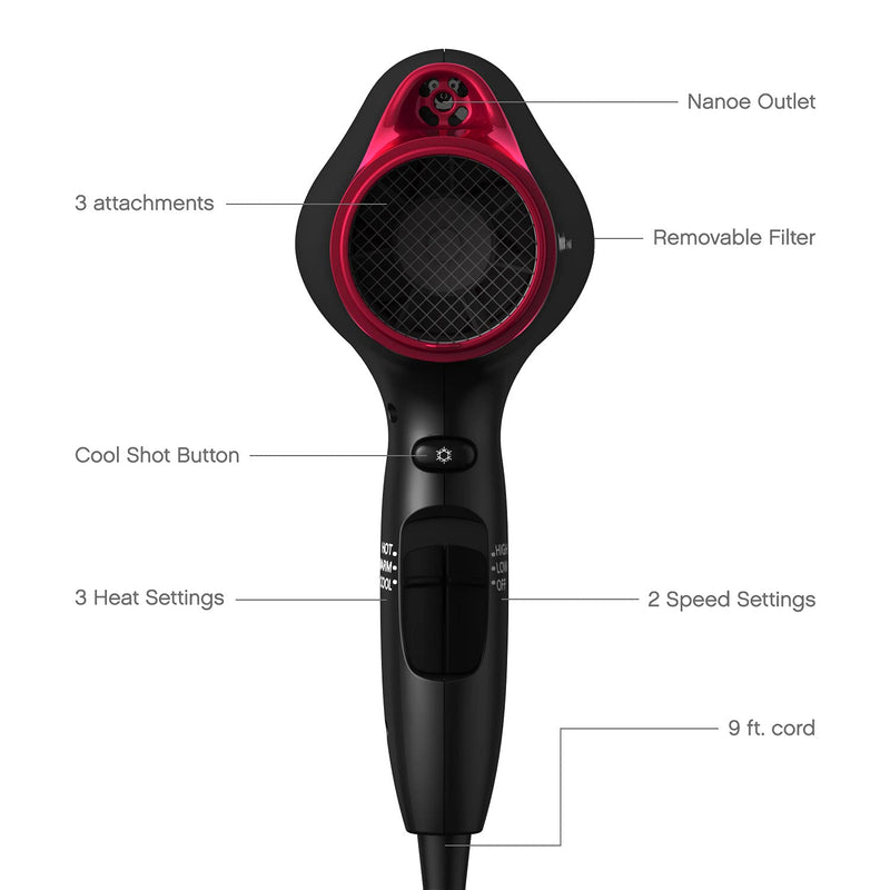 Panasonic Nanoe Hair Dryer 1875 Watt Professional Blow Dryer for Smoo HHgregg Electronics