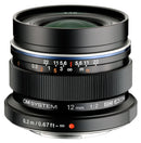 OM SYSTEM Olympus M.Zuiko Digital ED 12mm F2.0 Black for Micro Four Thirds System Camera, Compact Wide Angle Lens for Starry Sky and Landscape
