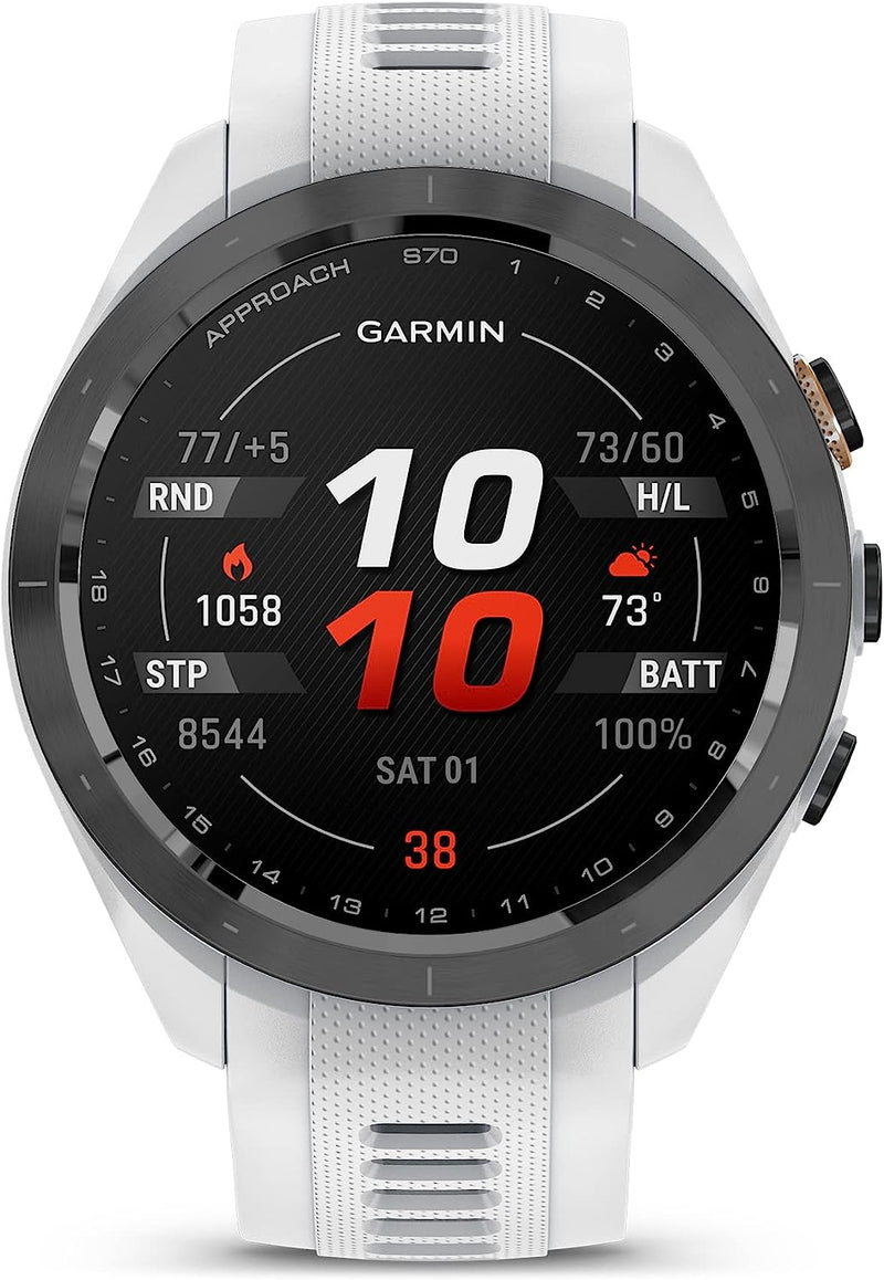 Garmin Approach S70, 42mm, Premium GPS Golf Watch, White