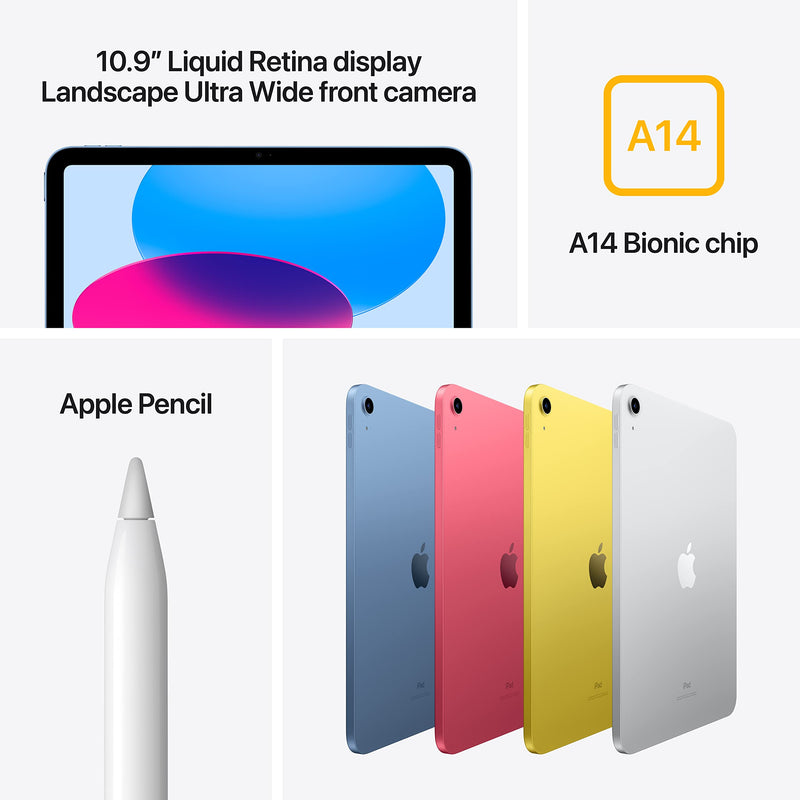2022 Apple 10.9-inch iPad (Wi-Fi, 256GB) - Yellow (10th Generation