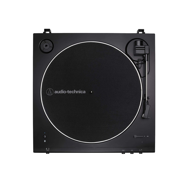 Audio-Technica AT-LP60XBT-BK Fully Automatic Bluetooth Belt-Drive Stereo Turntable, Black, Hi-Fi, 2 Speed, Dust Cover, Anti-Resonance, Die-cast Aluminum Platter