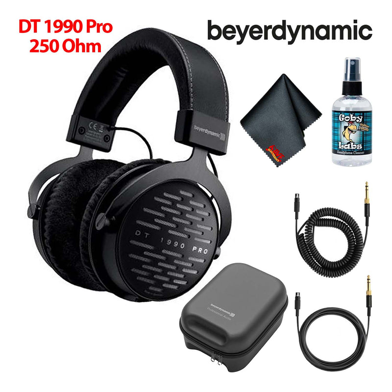 Beyerdynamic DT 1990 Pro Open Studio Reference Headphones 250 Ohm with Hard Case and Deluxe Headphone Cleaning Kit