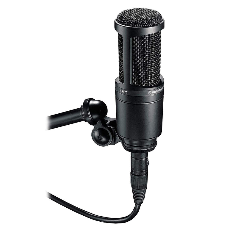 Audio-Technica AT2020 Cardioid Condenser Microphone - Includes - Pop Filter, XLR Cable, Proctective Pouch AND 1 - Year Extended Warranty