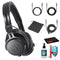 Audio-Technica ATH-M60X On-Ear Closed-Back Dynamic Professional Studio Monitor Headphones with Protective Pouch, 6Ave Cleaning Kit, and 1-Year Extended Warranty