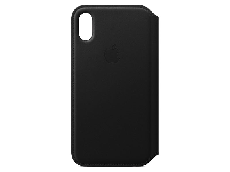 Apple iPhone X Leather Folio - Black
