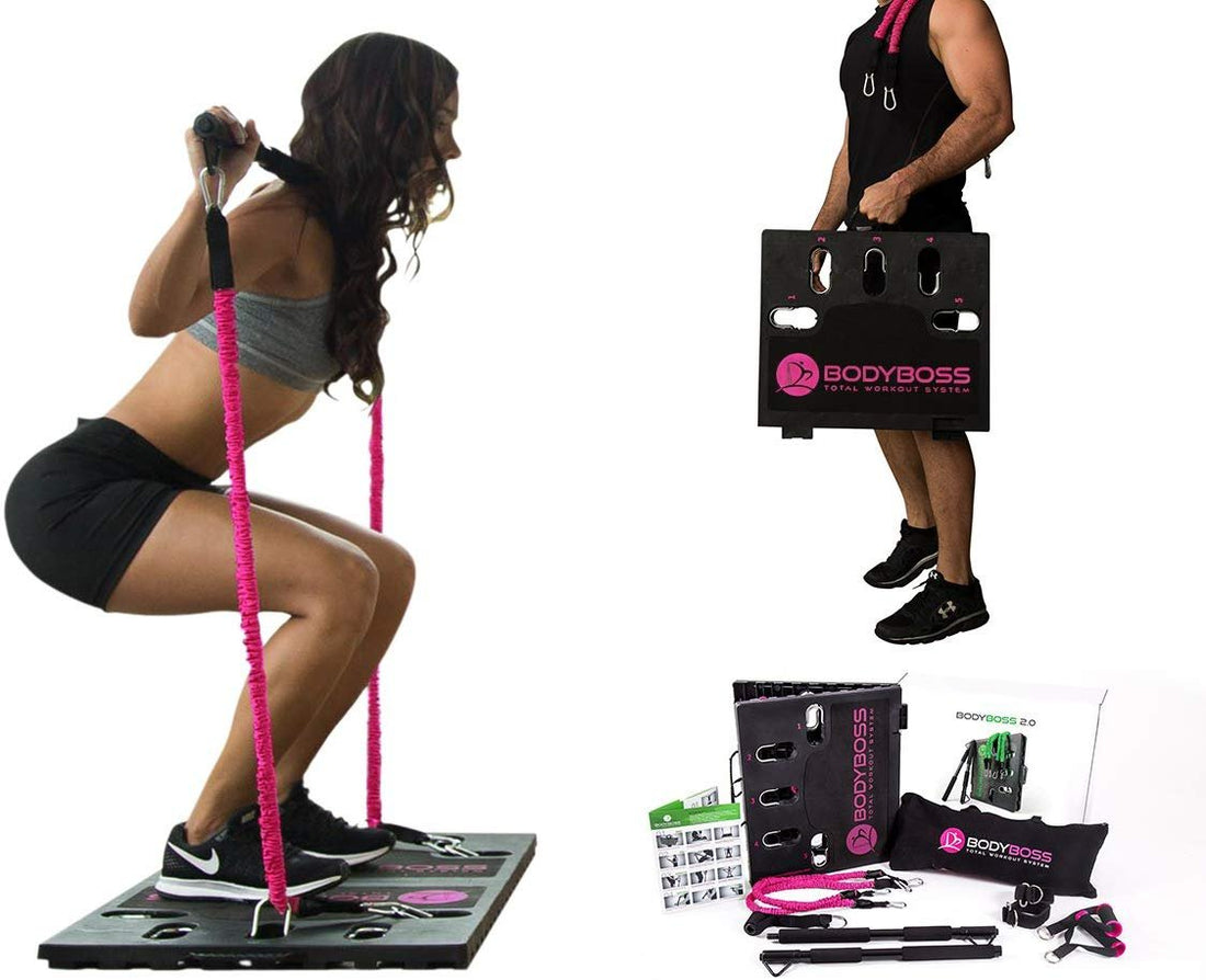ポータブルフィットネスジム【bodyboss2.0】 BodyBoss Home Gym 2.0 - Full Portable Gym Home Workout Package + 1
