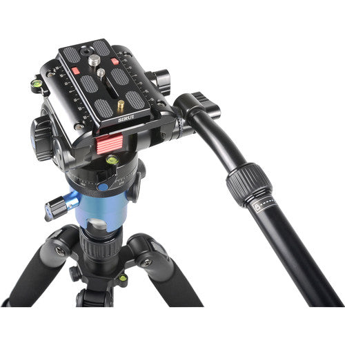 Sirui Aluminum VHD-2004 Photo/Video Tripod from Sirui consists of four-section padded legs and a rotating ball head