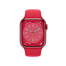 Apple Watch Series 8 [GPS 41mm] Smart Watch w/ (Product) RED Aluminum Case with (Product) RED Sport Band - S/M.