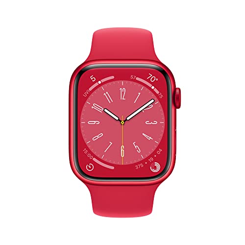 Apple Watch Series 8 [GPS + Cellular 45mm] Smart watch w/(PRODUCT)RED Aluminum Case w/ (PRODUCT)RED Sport Band - S/M