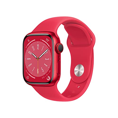 Apple Watch Series 8 [GPS + Cellular 41mm] Smart watch w/(PRODUCT)RED Aluminum Case w/ (PRODUCT)RED Sport Band - M/L