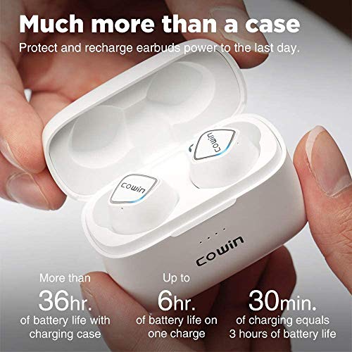 COWIN KY02 Wireless Earbuds Bluetooth Headphones with Microphone - White