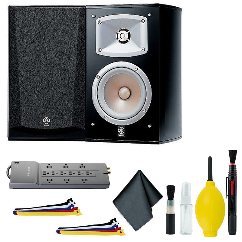 Yamaha NS-333 150 Watts Speaker & Surge Protector & Strap set x2