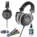 Beyerdynamic DT 770 PRO 80 Ohm Studio Headphone - Wire Straps - USB Card Reader - Headphone Cleaner 4oz