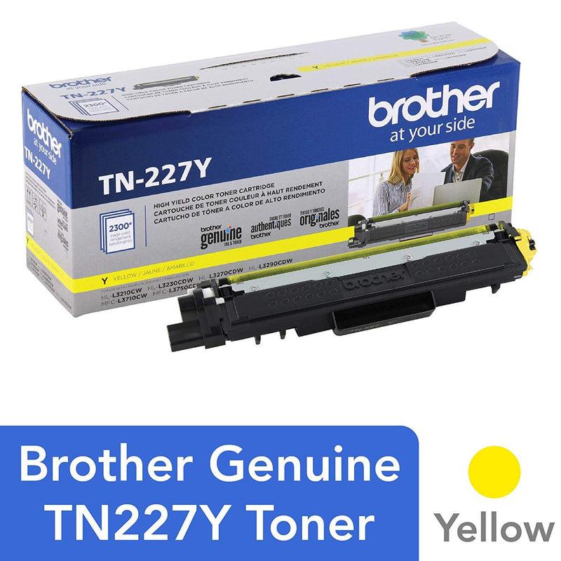 Brother Genuine TN227Y, High Yield Toner Cartridge, Replacement Yellow Toner, Page Yield Up to 2,300 Pages, TN227, Amazon Dash Replenishment Cartridge